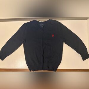 Polo Ralph Lauren Kids Navy V-Neck Sweater